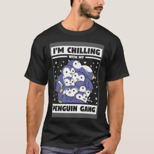 ペンギンリラックス集団チル動物ファン Tシャツ