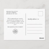 ペンギンレッドスカーフ企業のクリスマスグリーティングポ ポストカード (裏面)