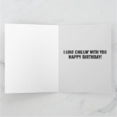 ペンギンロマンチック誕生日ビッググリーティングカード カード (内部)