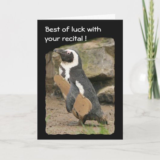 ペンギンヴァイオリンのリサイタル、幸運 カード (正面)