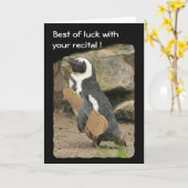 ペンギンヴァイオリンのリサイタル、幸運 カード (黄色い花)