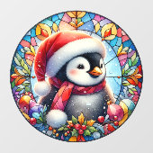 ペンギン丸窓にしがみつく ウィンドウサイン (シート)