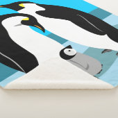 ペンギン付きベビーペンギンデザイン シェルパブランケット (3/4)