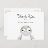 ペンギン仮面ベビーシャワーありがとう ポストカード (正面/裏面)