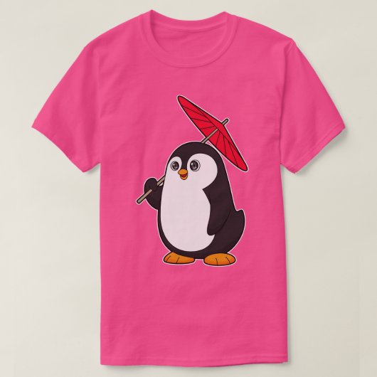 ペンギン傘 Tシャツ (デザイン正面)