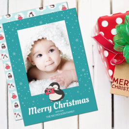 ペンギン冬の休日の思い出の写真 シーズンカード