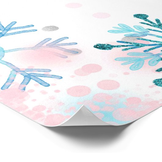 ペンギン冬の性別がウェルカムサインカードを明らかにする ポスター (角)