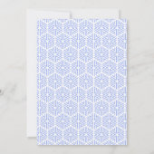 ペンギン冬の雪誕生日ベビーシャワー 招待状 (裏面)