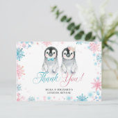 ペンギン冬ジェンダーのサンキューカード サンキューカード (スタンド正面)