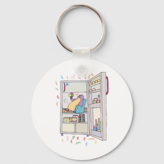 ペンギン冷蔵庫 キーホルダー (正面)