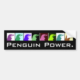 ペンギン力のバンパーステッカー バンパーステッカー