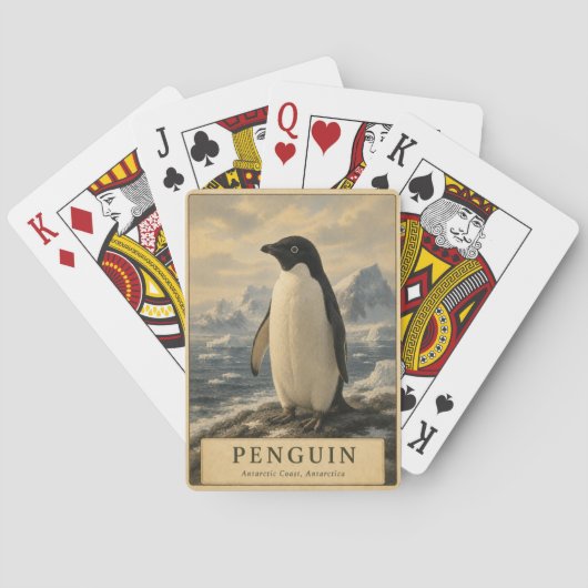 ペンギン南極海岸ビンテージ トランプ (裏面)