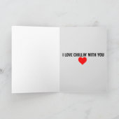 ペンギン友情の友人グリーティングカード カード (内部)