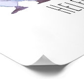 ペンギン名前をカスタムする結婚ズのカップルウォールアート ポスター (角)