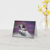 ペンギン夢を見るノートカー空白のド（内側） カード (黄色い花)