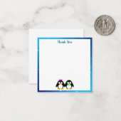 ペンギン夫婦お礼ノートカード ノートカード (正面/裏面インサイチュ)