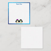 ペンギン夫婦お礼ノートカード ノートカード (正面/裏面)