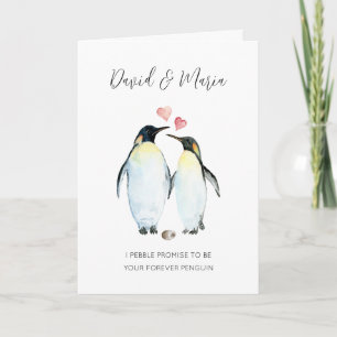 ペンギン夫婦の恋の記念日 カード