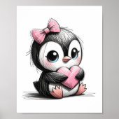 ペンギン子供部屋アート |キッズルームウォールアート ポスター (正面)