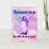 ペンギン孔子引用文感動的カード カード (正面)