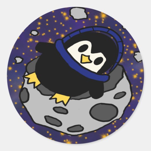 ペンギン宇宙船 ラウンドシール (正面)