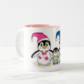 ペンギン家族のコーヒー・マグ ツートーンマグカップ (正面左)