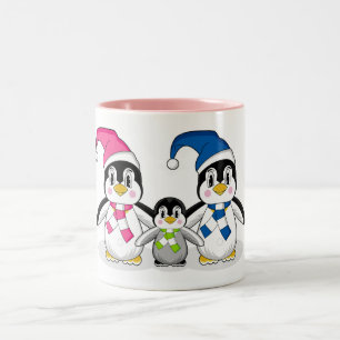 ペンギン家族のコーヒー・マグ ツートーンマグカップ
