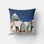 ペンギン家族の冬休みの装飾用クッション クッション (裏面)