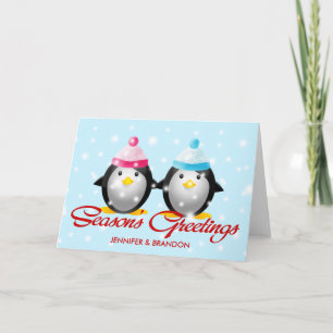 ペンギン家族の季節のご挨拶(カップル) シーズンカード