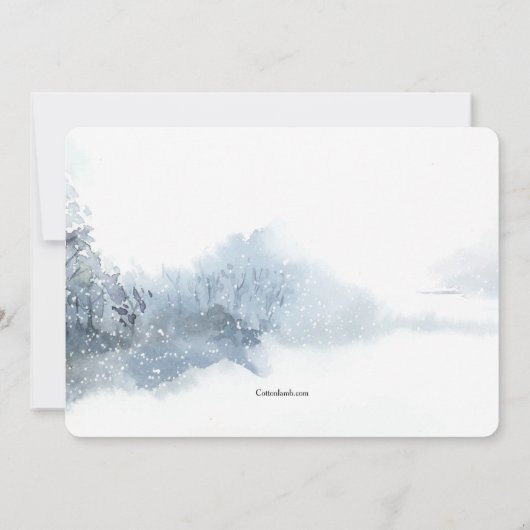 ペンギン家族の赤ちゃんシャワー 招待状 (裏面)