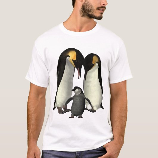 ペンギン家族のTシャツ Tシャツ (正面)