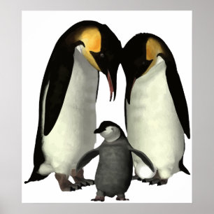 ペンギン家族ポスター ポスター