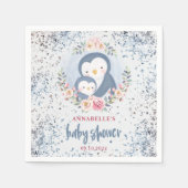 ペンギン少年の赤ちゃんシャワー スタンダードカクテルナプキン (正面)