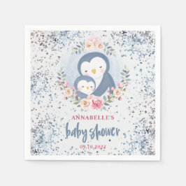 ペンギン少年の赤ちゃんシャワー スタンダードカクテルナプキン