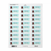 ペンギン差出人住所ラベル ラベル (フルシート)