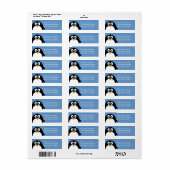 ペンギン差出人住所 ラベル (フルシート)