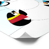 ペンギン建物A雪だるまin Winter ポスター (角)