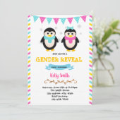 ペンギン性別リビールパーティの招待状 招待状 (スタンド正面)