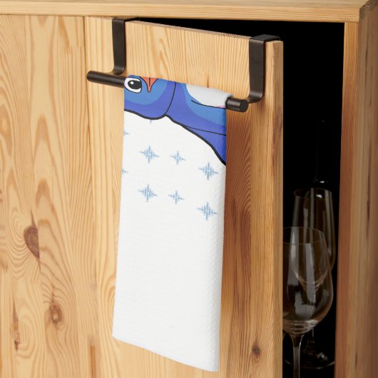 ペンギン恋人キッチンタオル愛情のある料理 キッチンタオル (三つ折り)