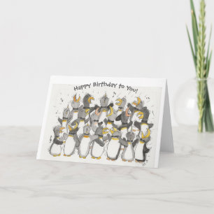 ペンギン愛好家の誕生日カード カード