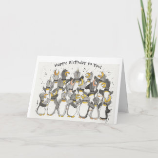 ペンギン愛好家の誕生日カード カード