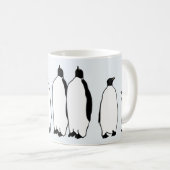 ペンギン愛鳥の雪の冬コーヒーマグ コーヒーマグカップ (正面右)