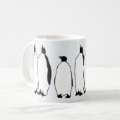 ペンギン愛鳥の雪の冬コーヒーマグ コーヒーマグカップ (正面左)