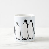 ペンギン愛鳥の雪の冬コーヒーマグ コーヒーマグカップ (中央)
