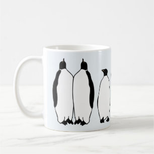 ペンギン愛鳥の雪の冬コーヒーマグ コーヒーマグカップ