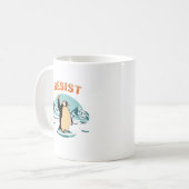 ペンギン抵抗ムックアップグラフィックヴィンテージ北極 コーヒーマグカップ (正面左)