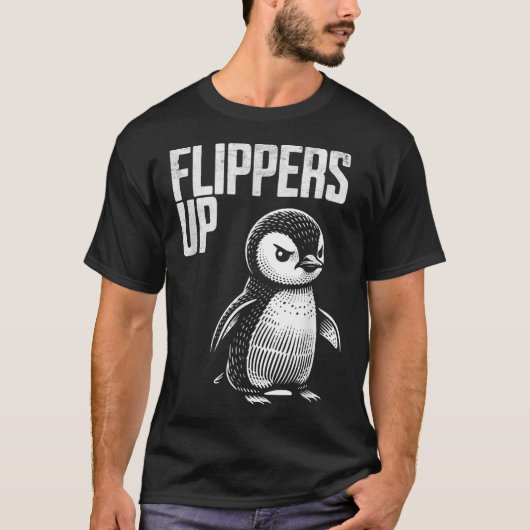 ペンギン抵抗性微妙なアンチ抗議 Tシャツ (正面)