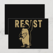 ペンギン抵抗 ペンギン関税に抗議する ポストカード (正面/裏面)