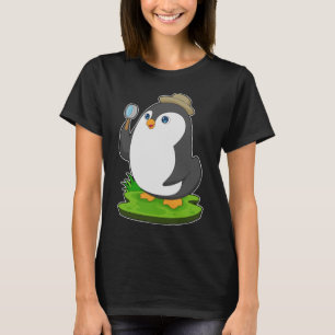 ペンギン探偵虫眼鏡 Tシャツ
