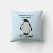 ペンギン教えの飛び方を教えておもしろいくれ クッション (裏面)